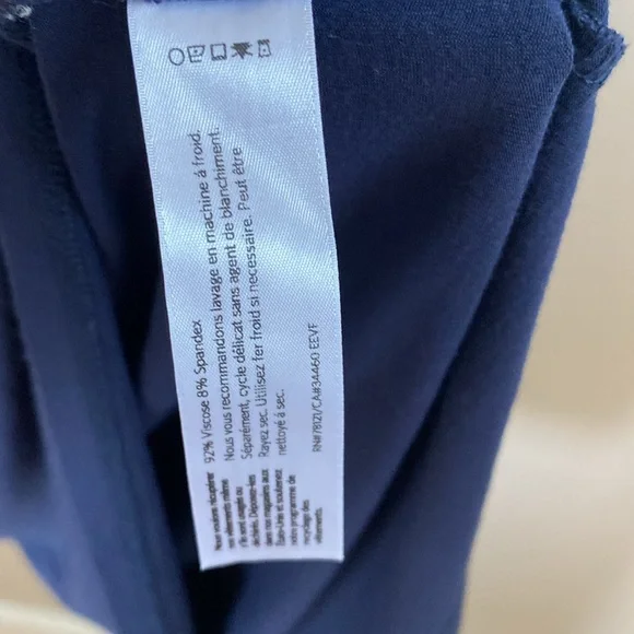 Eileen fisher navy blue sleeveless jersey maxi dress size M - Picture 4 of 7